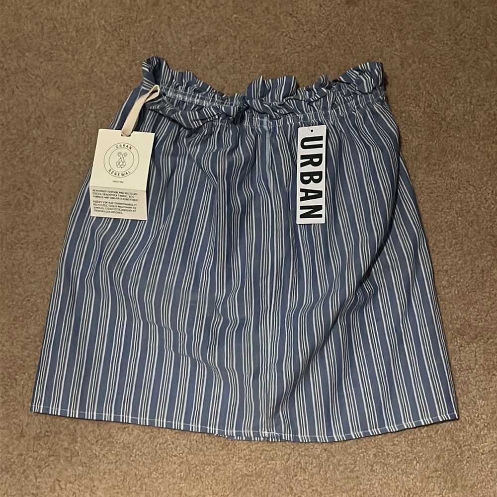 Urban Outfitters Renewal One of a Kind Blue Striped Skirt
